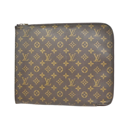 Louis Vuitton Poche Documents Monogram Canvas, Brown, Canvas, Briefcase