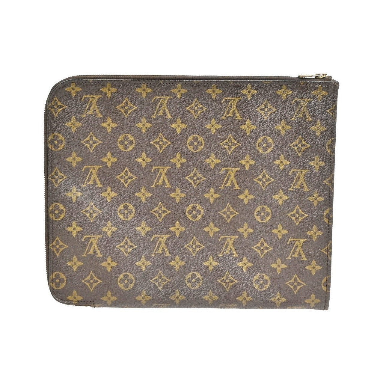 Louis Vuitton Poche Documents Monogram Canvas, Brown, Canvas, Briefcase
