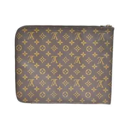 Louis Vuitton Poche Documents Monogram Canvas, Brown, Canvas, Briefcase