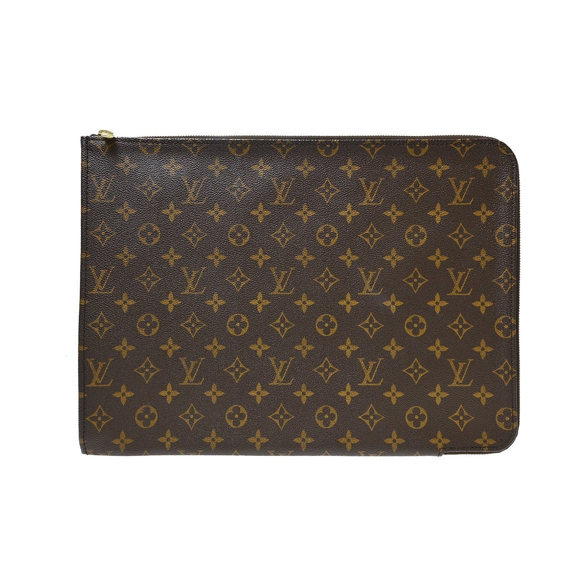 Louis Vuitton Poche Documents Monogram Canvas, Brown, Canvas, Briefcase