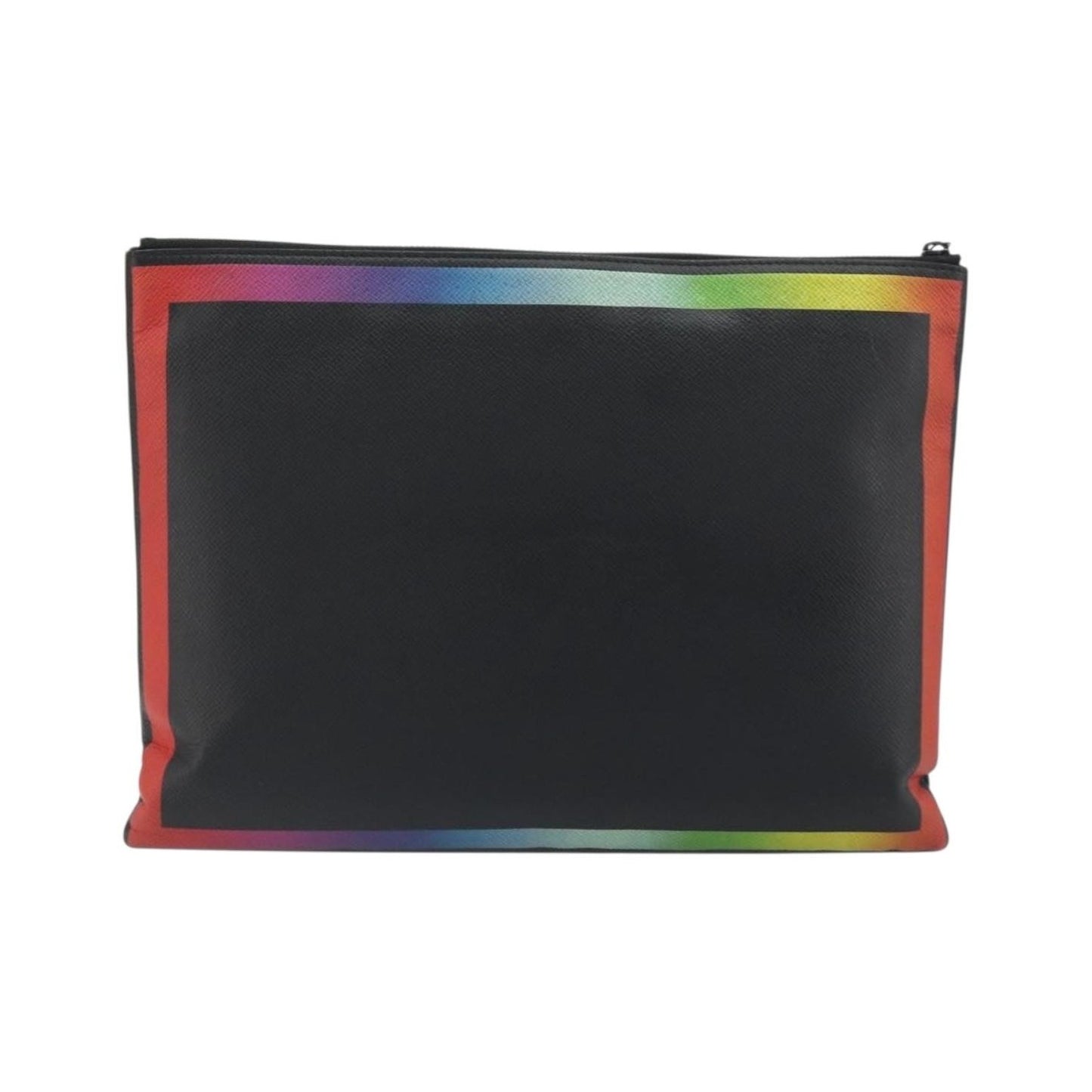 Louis Vuitton Pochette A4 Rainbow Taiga Leather, Black, Leather, Clutch