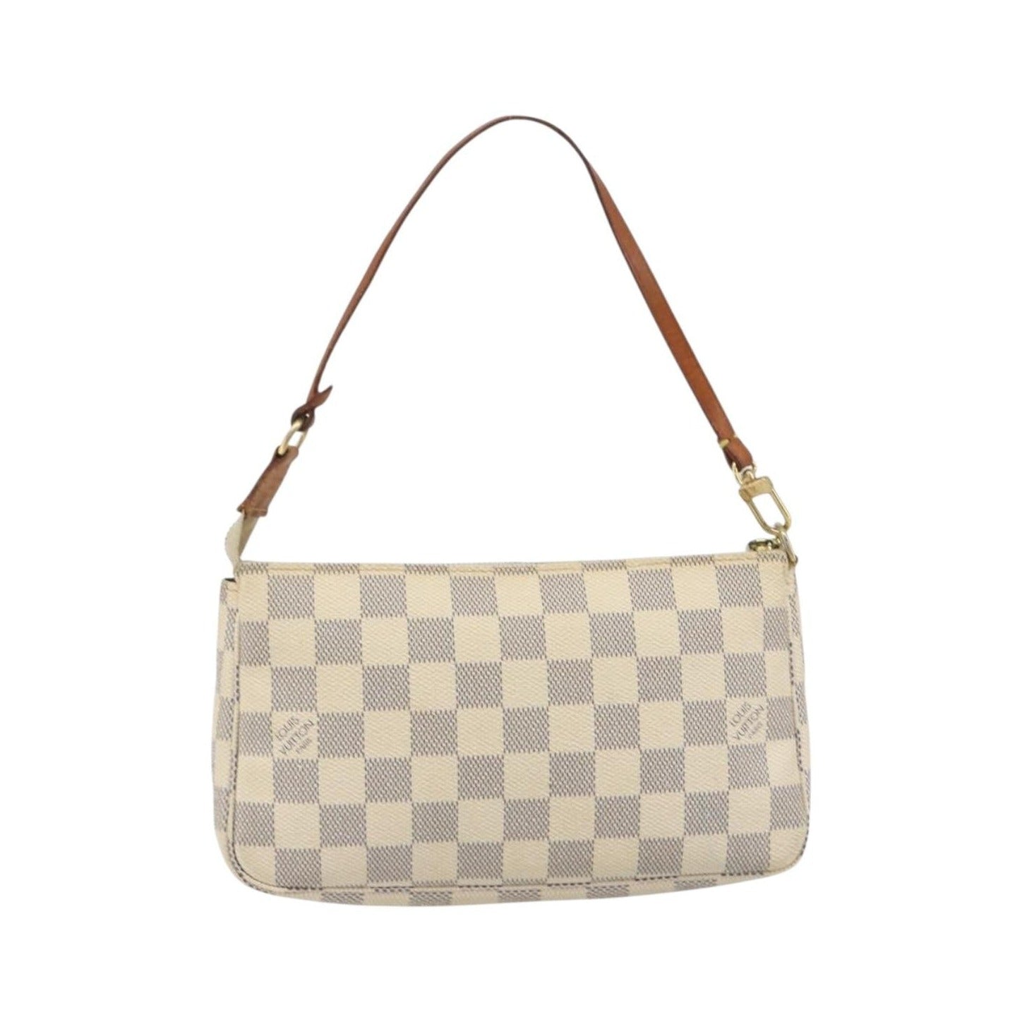 Louis Vuitton Pochette Accessoires Damier, Beige, Canvas, Clutch