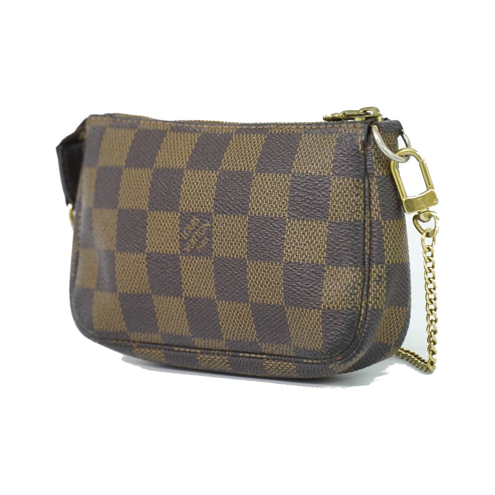Louis Vuitton Pochette Accessoires Damier, Brown, Canvas, Clutch