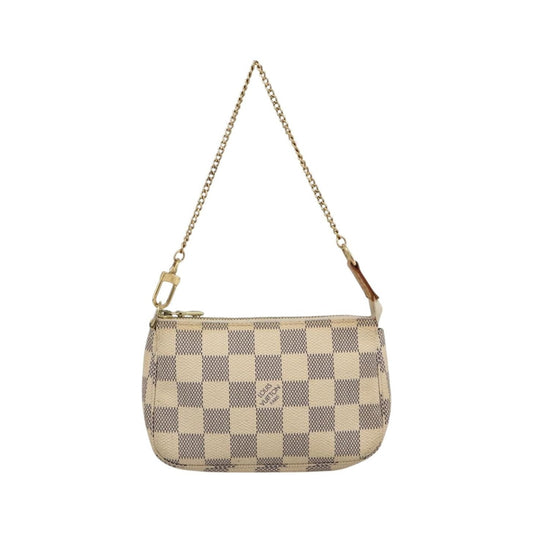Louis Vuitton Pochette Accessoires Damier, Beige, Canvas, Clutch