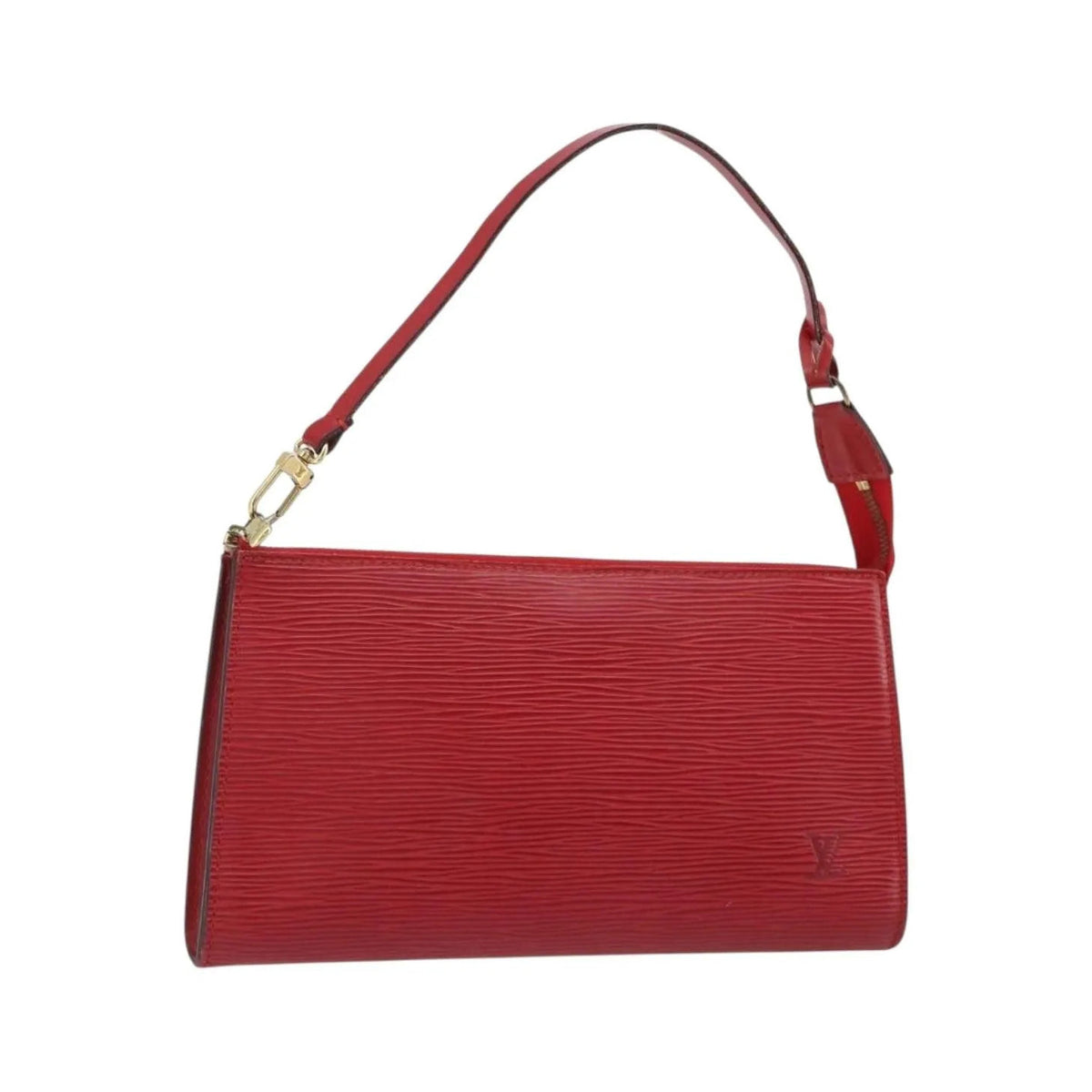Louis Vuitton Pochette Accessoires Epi, Red, Leather, Clutch