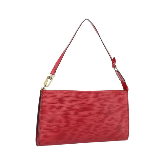 Louis Vuitton Pochette Accessoires Epi, Red, Leather, Clutch