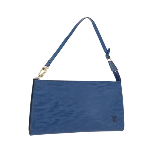 Louis Vuitton Pochette Accessoires Epi, Blue, Leather, Clutch