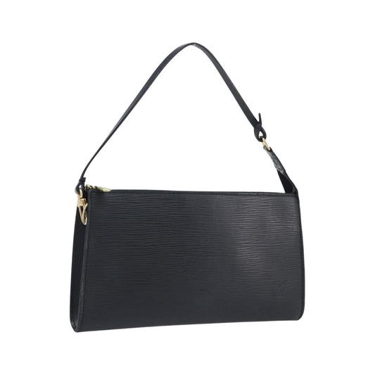 Louis Vuitton Pochette Accessoires Epi Leather, Black, Leather, Clutch