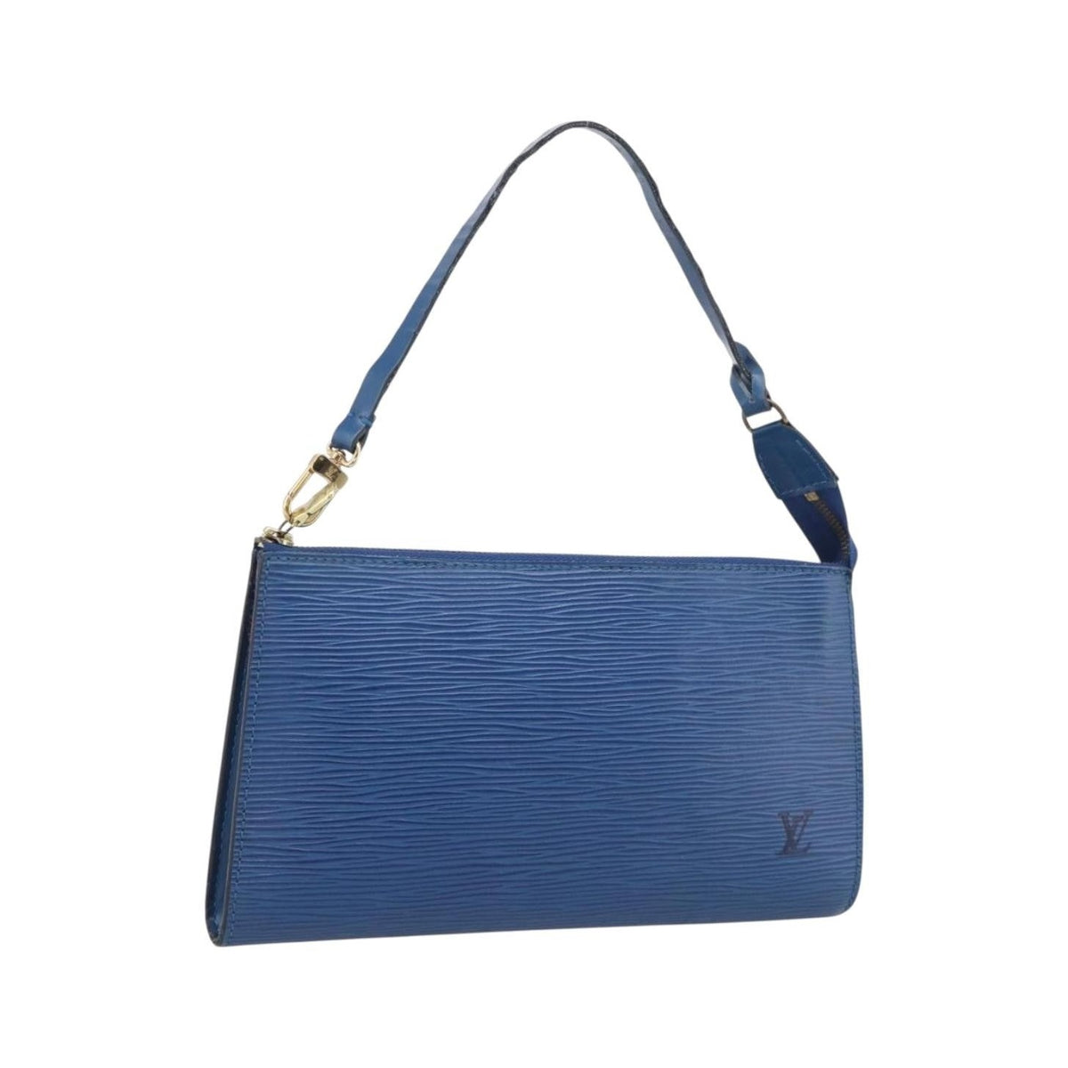 Louis Vuitton Pochette Accessoires Epi Leather, Blue, Leather, Clutch