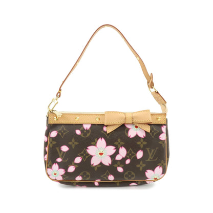Louis Vuitton Pochette Accessoires Limited Edition Cherry Blossom Monogram, Brown, Canvas, Clutch