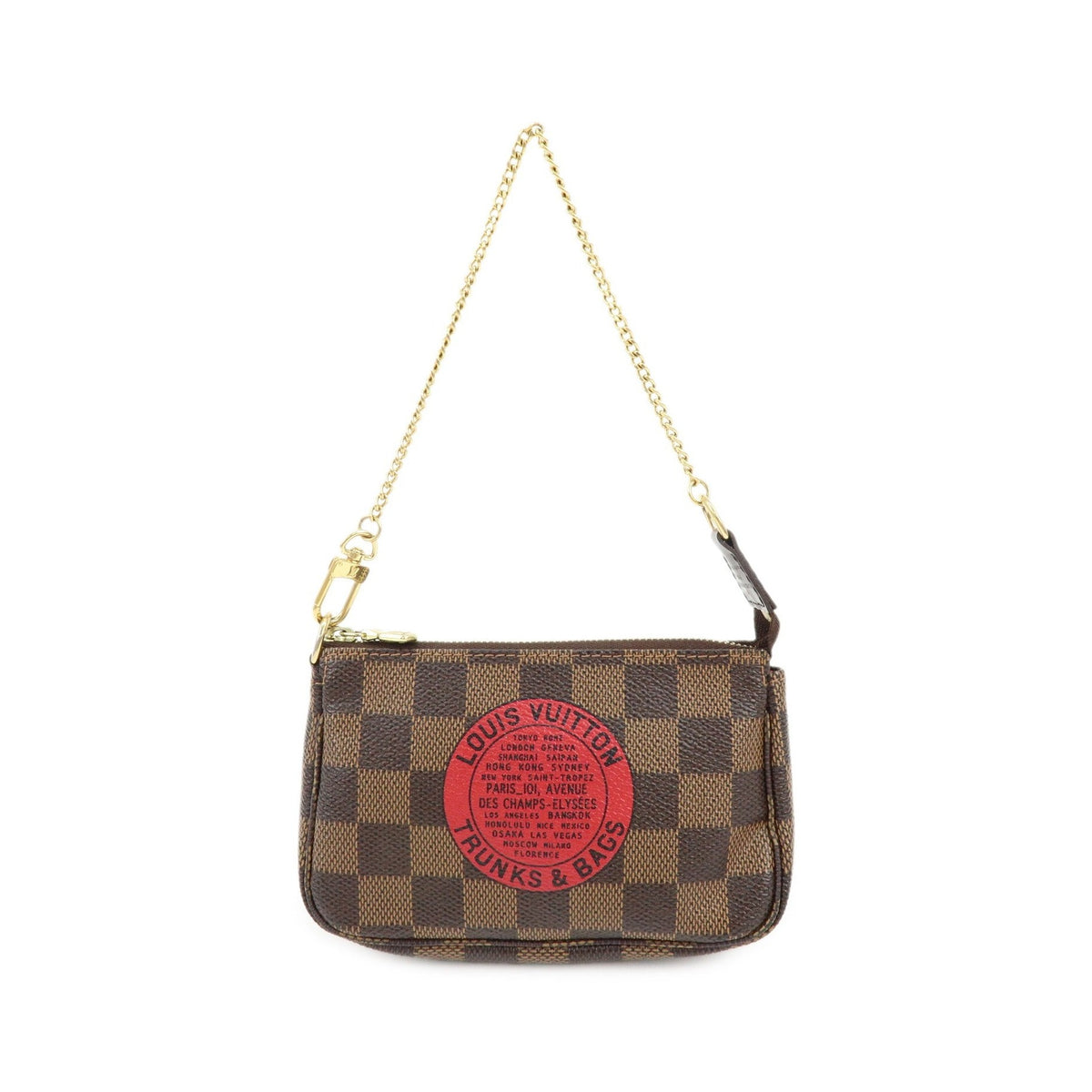 Louis Vuitton Pochette Accessoires Limited Edition Damier, Brown, Canvas, Clutch