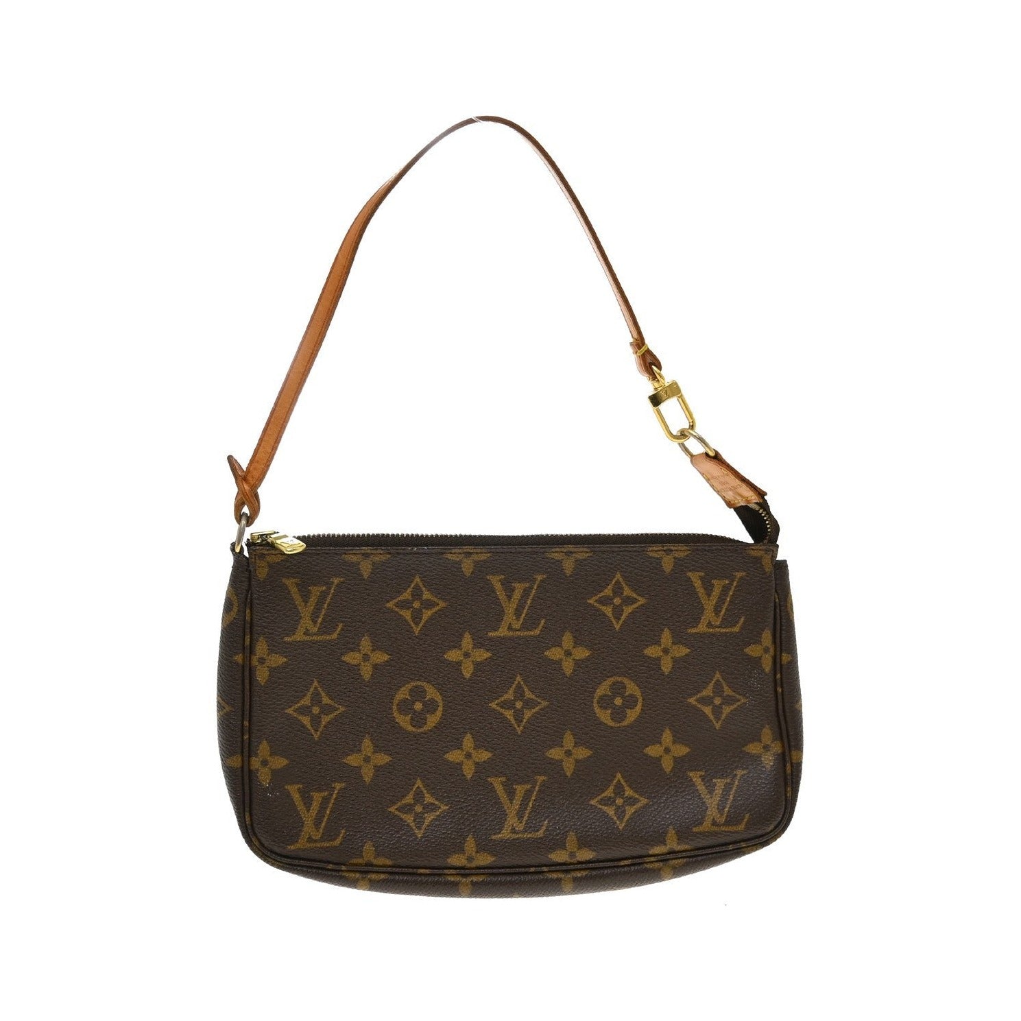 Louis Vuitton Pochette Accessoires Monogram, Brown, Canvas, Clutch