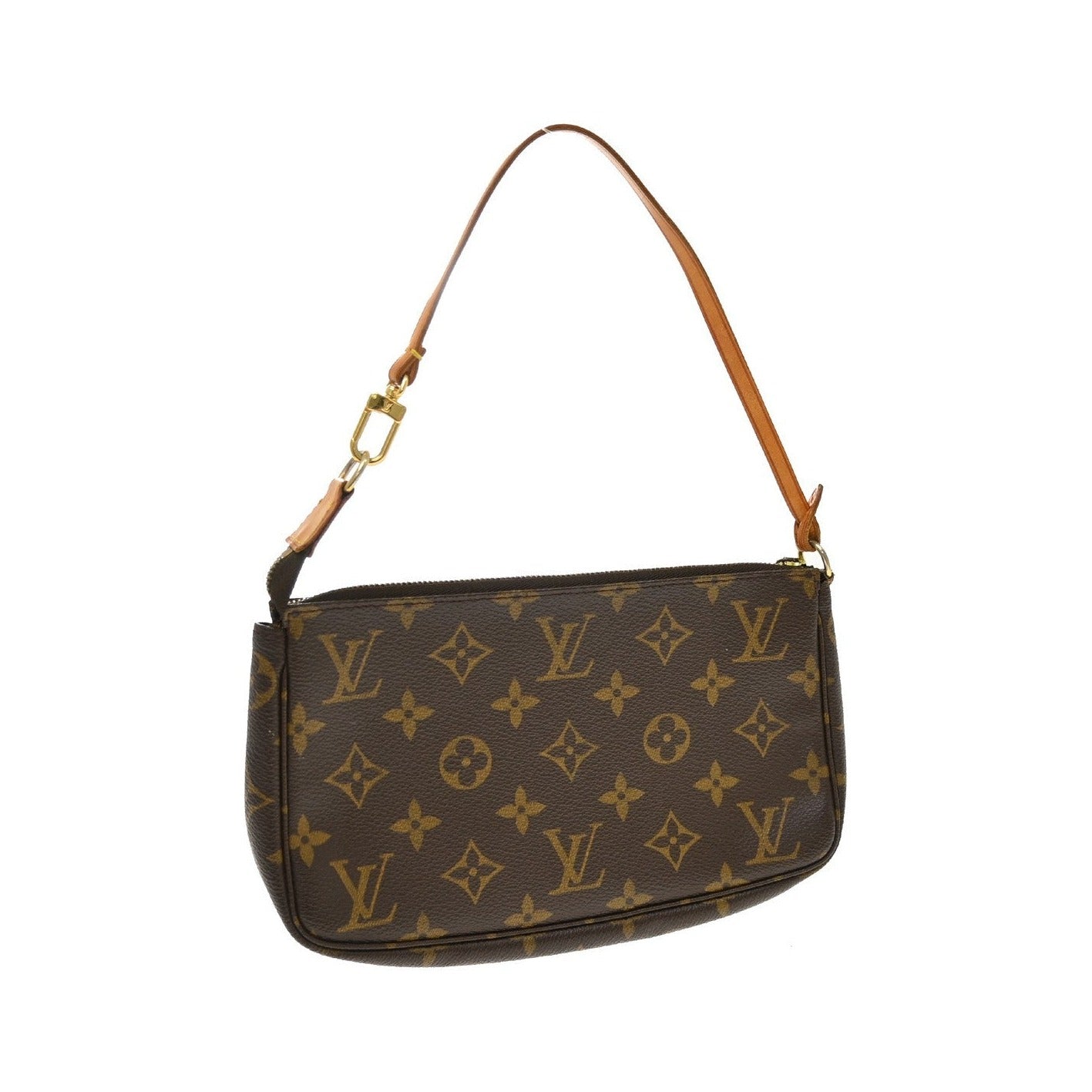 Louis Vuitton Pochette Accessoires Monogram, Brown, Canvas, Clutch
