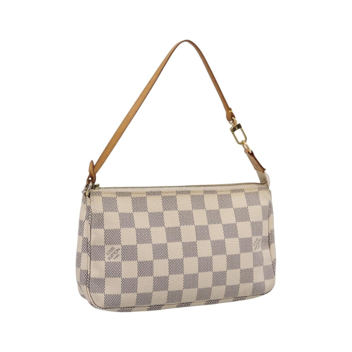 Louis Vuitton Pochette Accessoires NM Damier, White, Canvas, Clutch