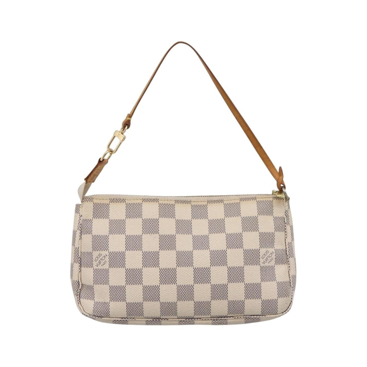 Louis Vuitton Pochette Accessoires NM Damier, White, Canvas, Clutch