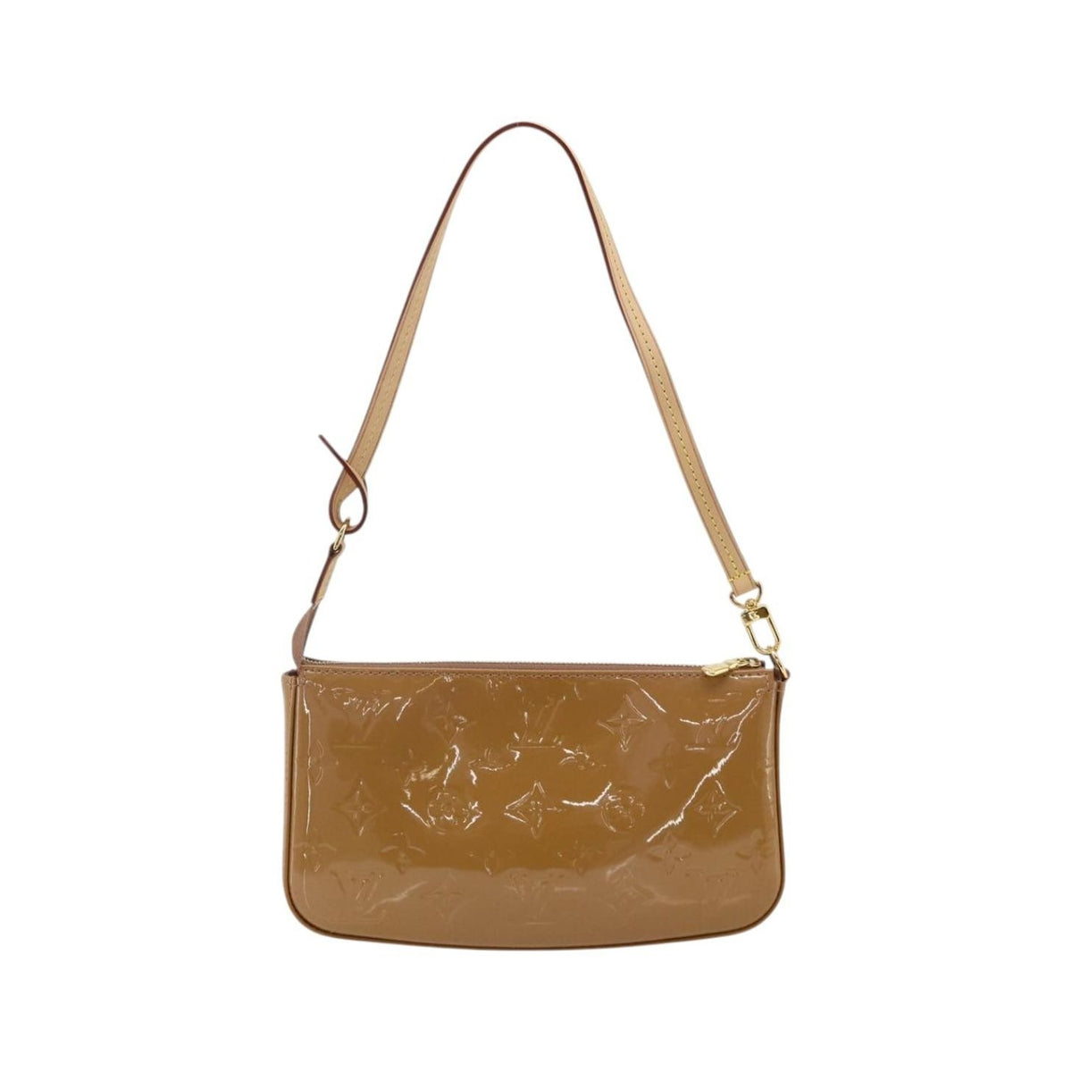 Louis Vuitton Pochette Accessoires NM Monogram Vernis, Brown, Patent Leather, Clutch