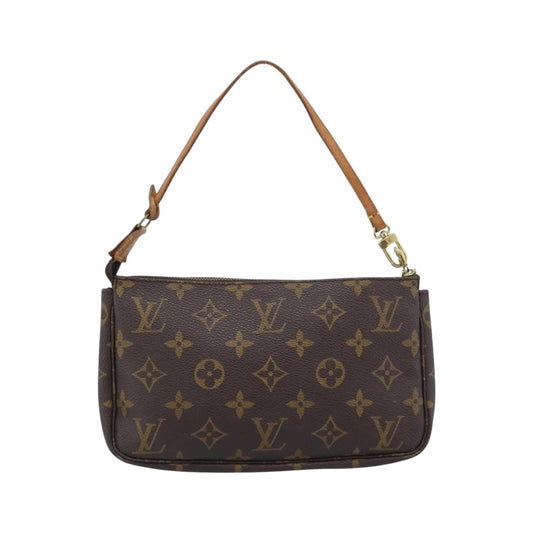 Louis Vuitton Pochette Accessoires Yayoi Kusama Painted Dots Monogram Canvas, Brown, Canvas, Clutch