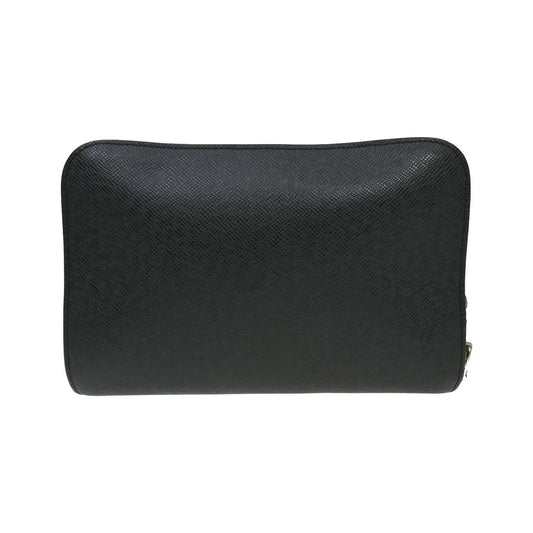 Louis Vuitton Pochette Baikal Clutch Taiga Leather, Black, Leather, Clutch
