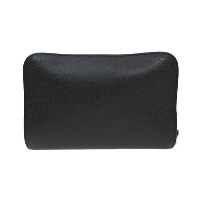 Louis Vuitton Pochette Baikal Clutch Taiga Leather, Black, Leather, Clutch
