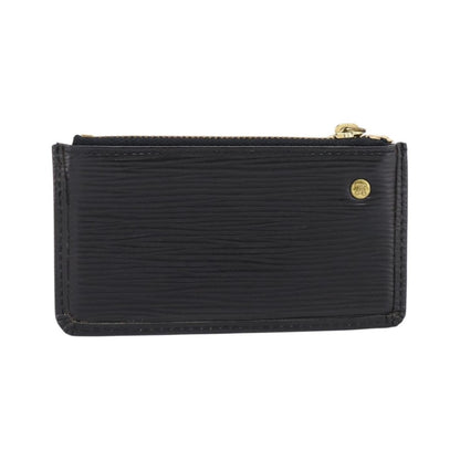 Louis Vuitton Pochette Clés Epi, Black, Leather, Wallet