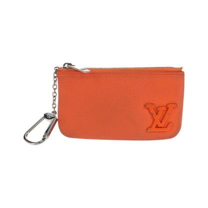 Louis Vuitton Pochette Clés Everyday LV leather, Orange, Leather, Wallet