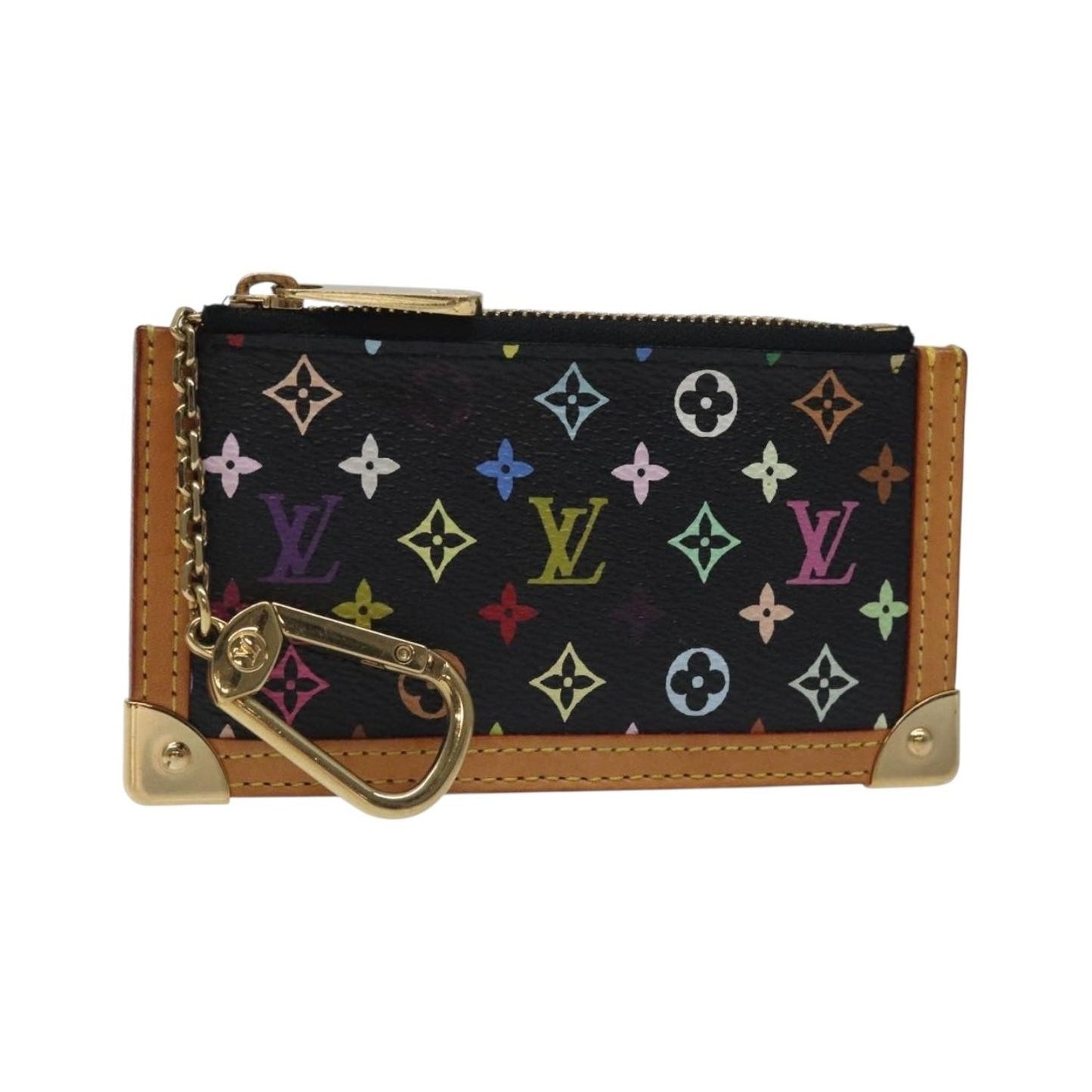Louis Vuitton Pochette Clés Monogram Canvas, Black, Canvas, Wallet