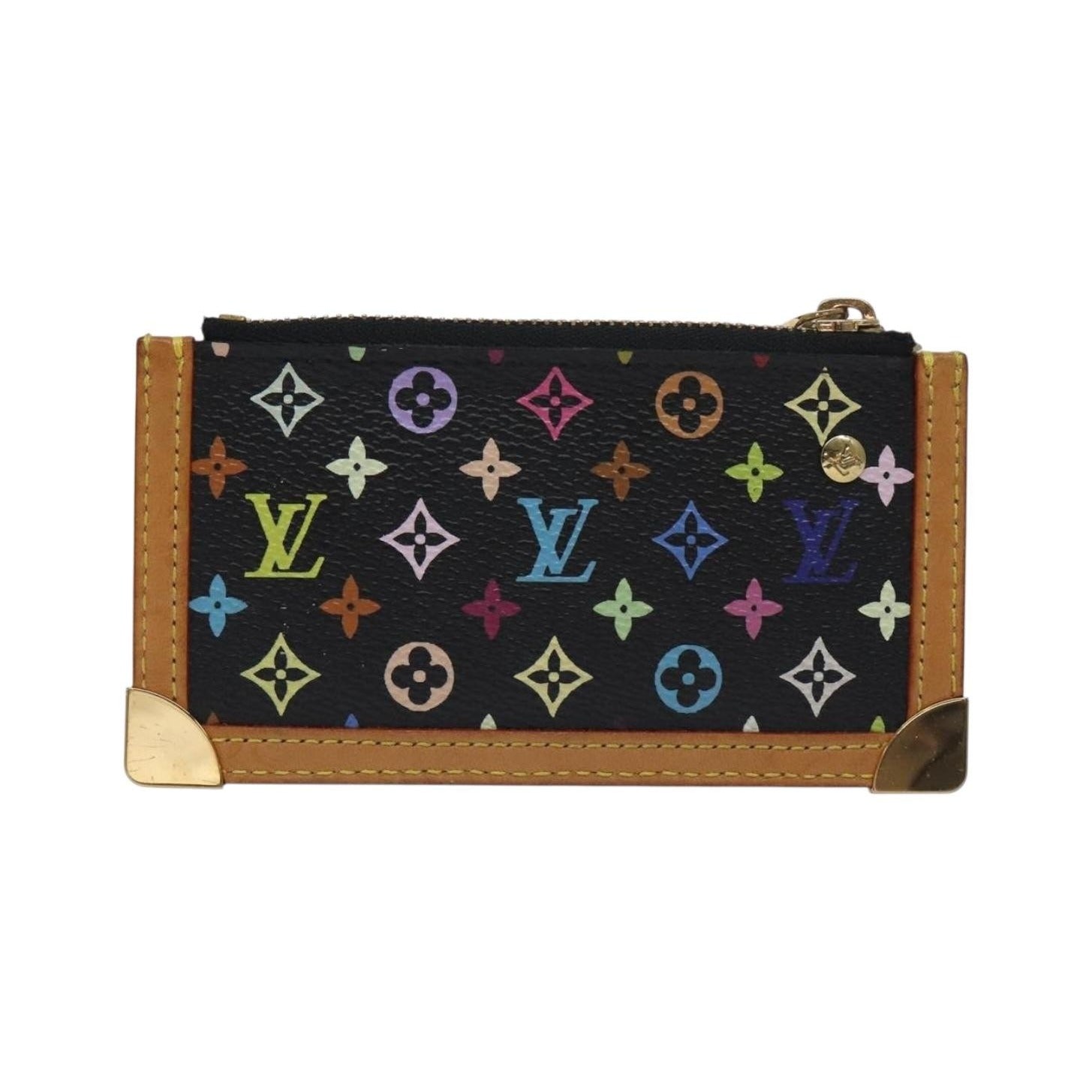 Louis Vuitton Pochette Clés Monogram Canvas, Black, Canvas, Wallet