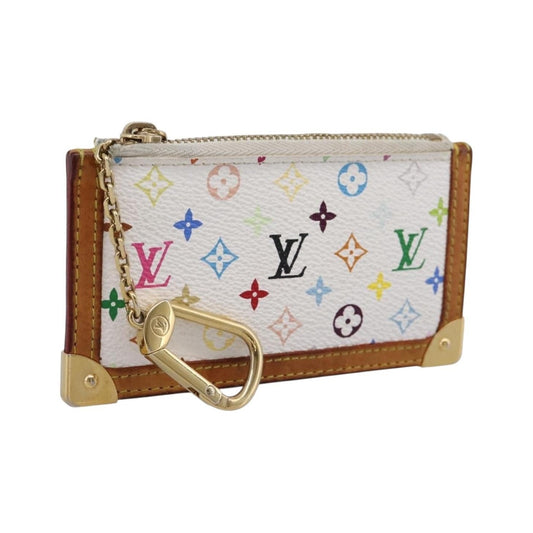 Louis Vuitton Pochette Clés Monogram Canvas, White, Canvas, Wallet