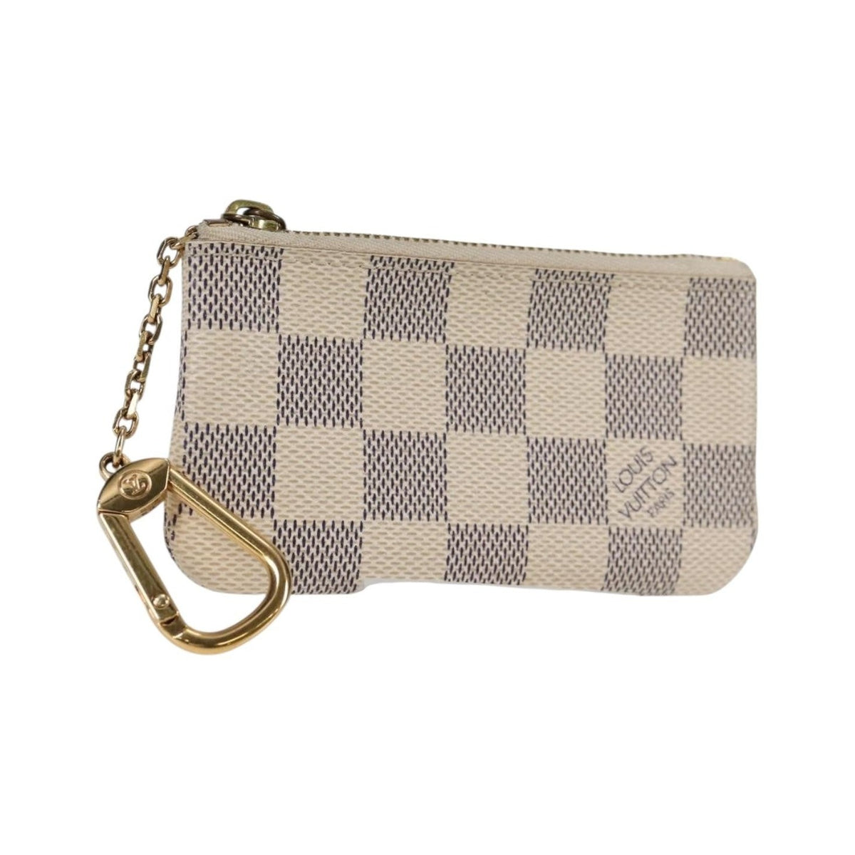 Louis Vuitton Pochette clés NM Canvas, White, Canvas, Wallet