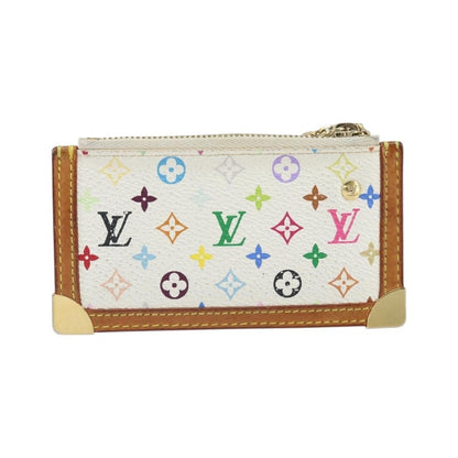 Louis Vuitton Pochette clés NM Monogram Multicolor Canvas, White, Canvas, Wallet