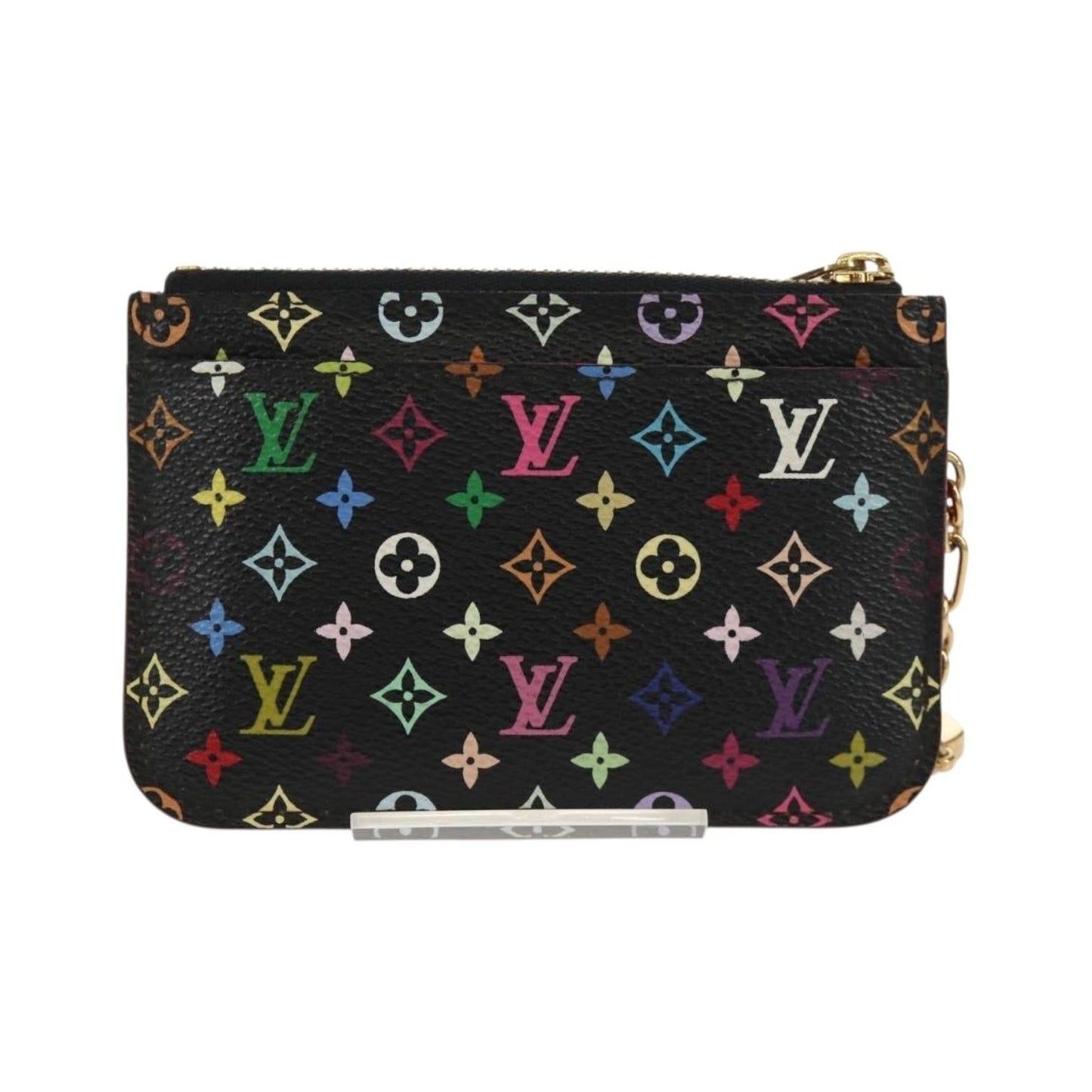 Louis Vuitton Pochette clés NM Monogram Multicolor Canvas, Black, Canvas, Wallet