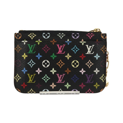 Louis Vuitton Pochette clés NM Monogram Multicolor Canvas, Black, Canvas, Wallet