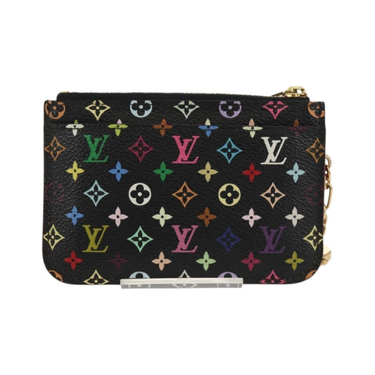 Louis Vuitton Pochette clés NM Monogram Multicolor Canvas, Black, Canvas, Wallet