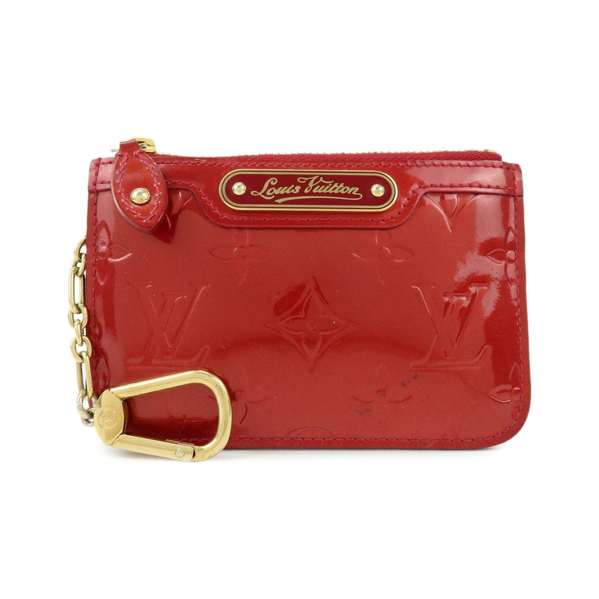 Louis Vuitton Pochette Clés Patent Leather, Red, Patent Leather, Wallet
