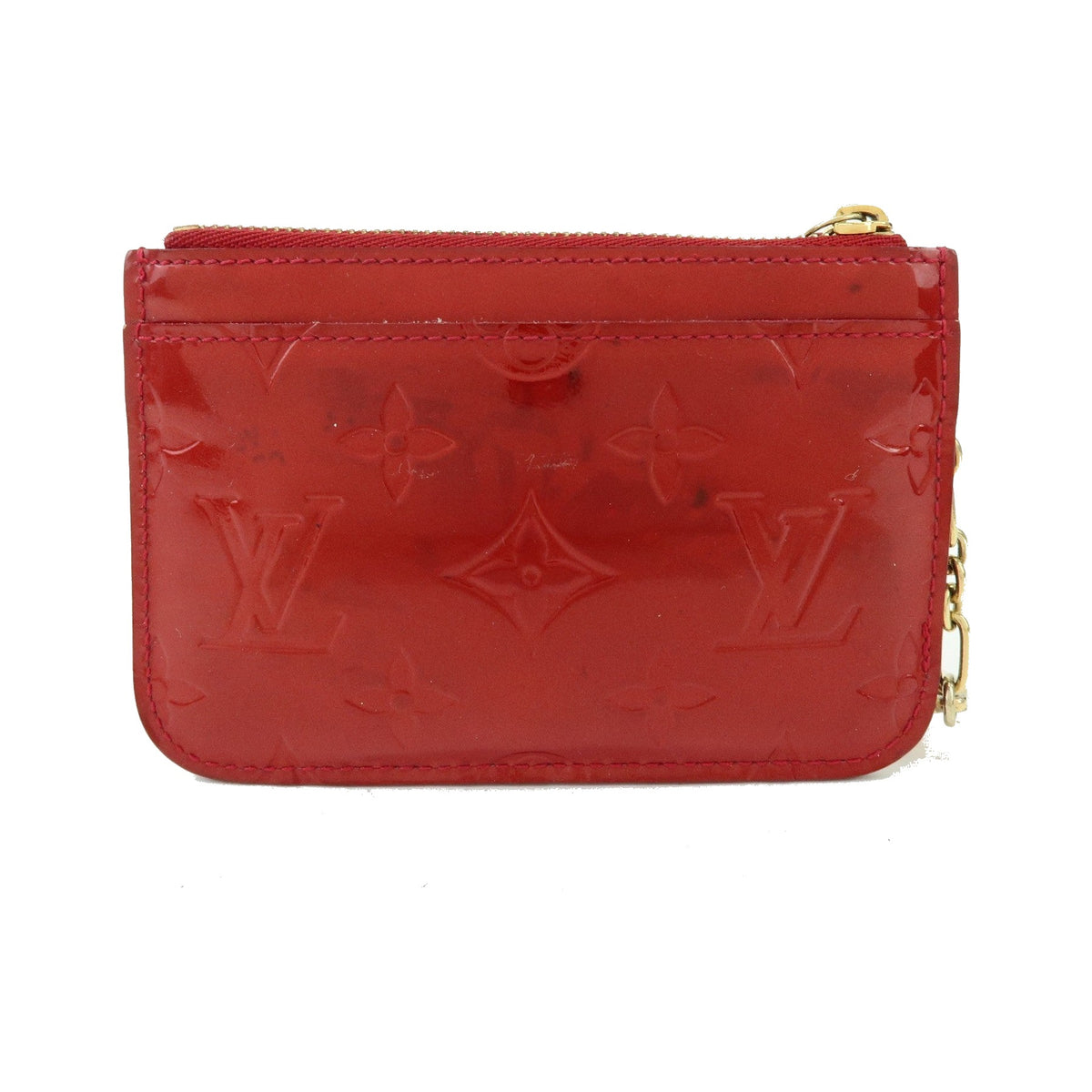 Louis Vuitton Pochette Clés Patent Leather, Red, Patent Leather, Wallet