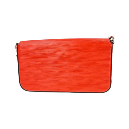 Louis Vuitton Pochette Felicie Epi, Red, Leather, Clutch
