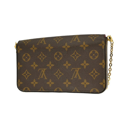 Louis Vuitton Pochette Felicie Monogram, Brown, Canvas, Clutch