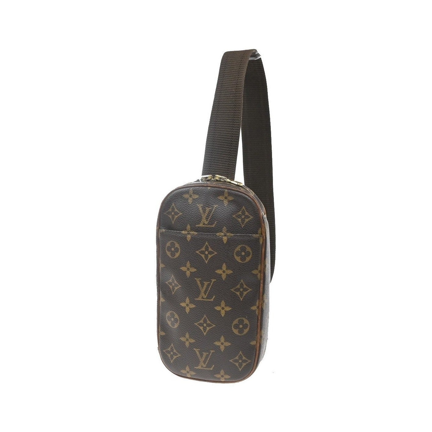 Louis Vuitton Pochette Gange Monogram Canvas, Brown, Canvas, Clutch