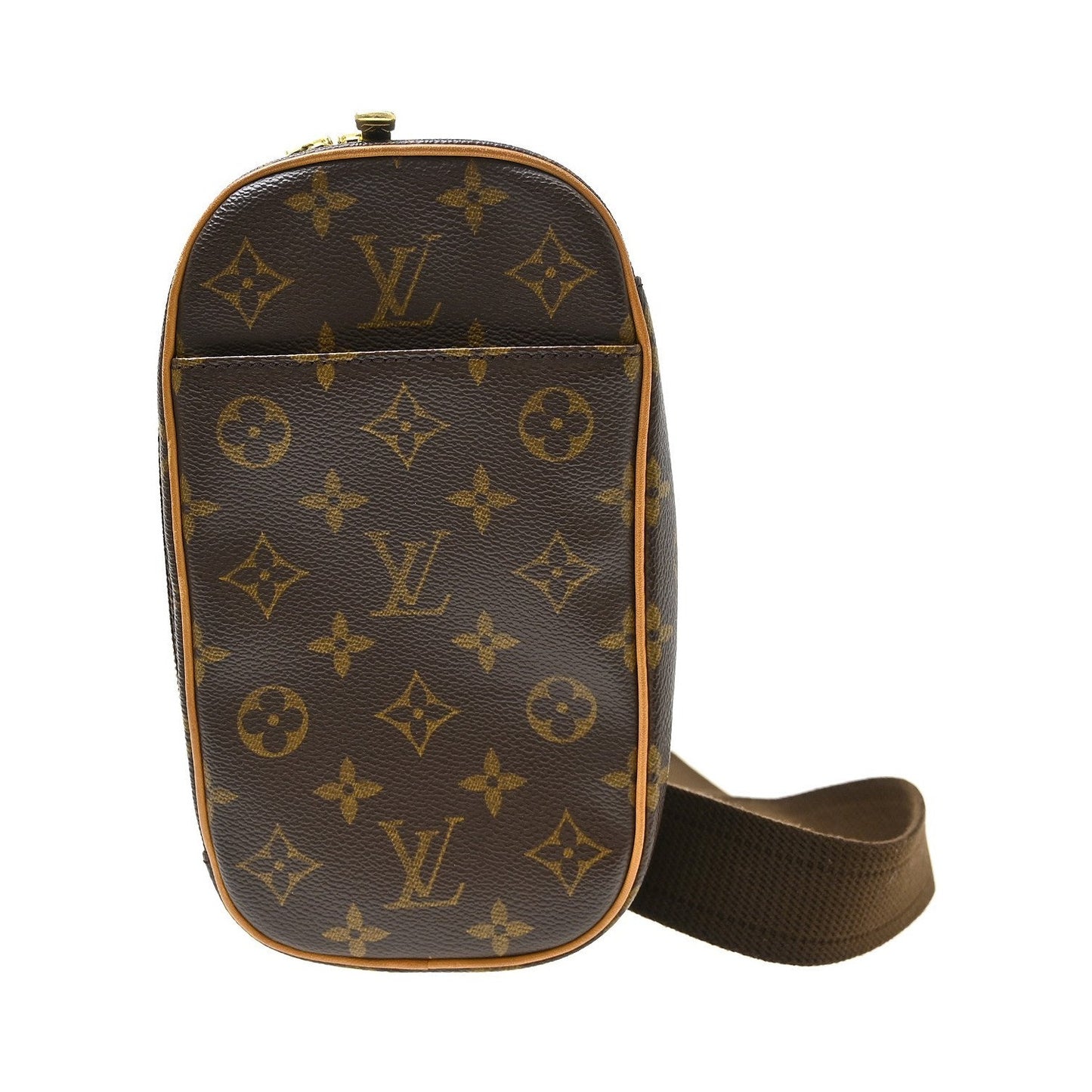 Louis Vuitton Pochette Gange Monogram Canvas, Brown, Canvas, Clutch