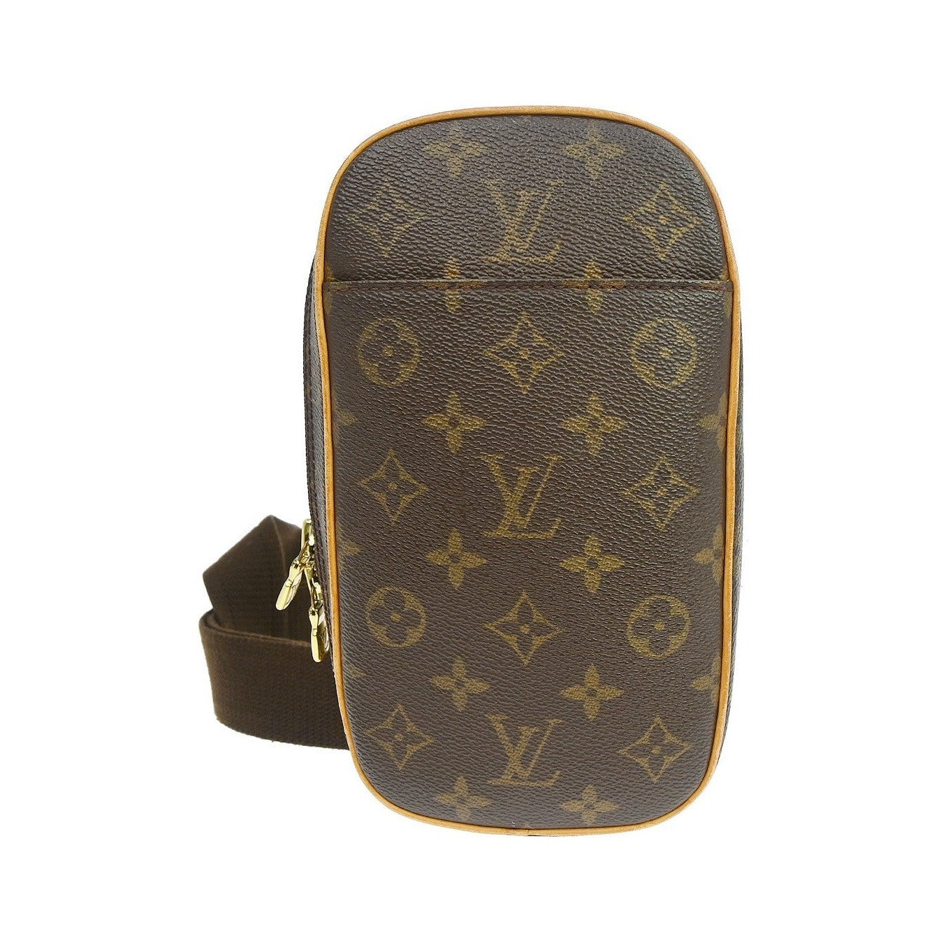 Louis Vuitton Pochette Gange Monogram Canvas, Brown, Canvas, Clutch