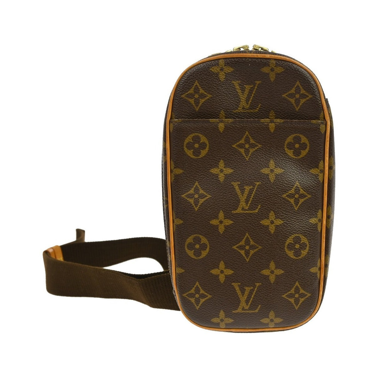 Louis Vuitton Pochette Gange Monogram Canvas, Brown, Canvas, Clutch