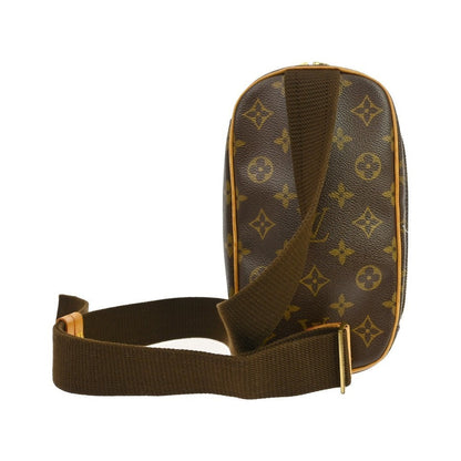 Louis Vuitton Pochette Gange Monogram Canvas, Brown, Canvas, Clutch
