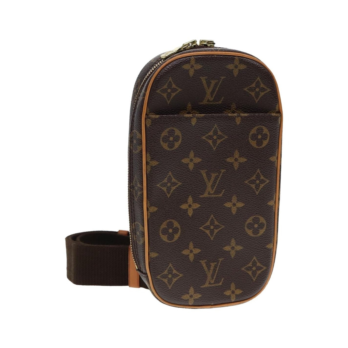 Louis Vuitton Pochette Gange Monogram Canvas, Brown, Canvas, Clutch
