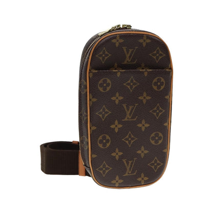 Louis Vuitton Pochette Gange Monogram Canvas, Brown, Canvas, Clutch