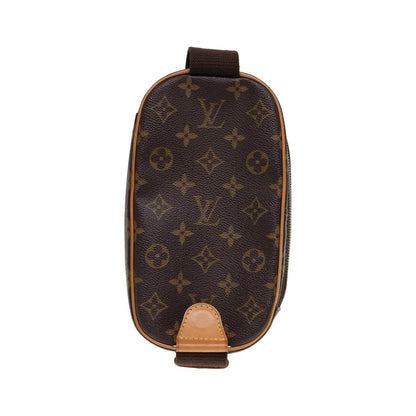 Louis Vuitton Pochette Gange Monogram Canvas, Brown, Canvas, Clutch