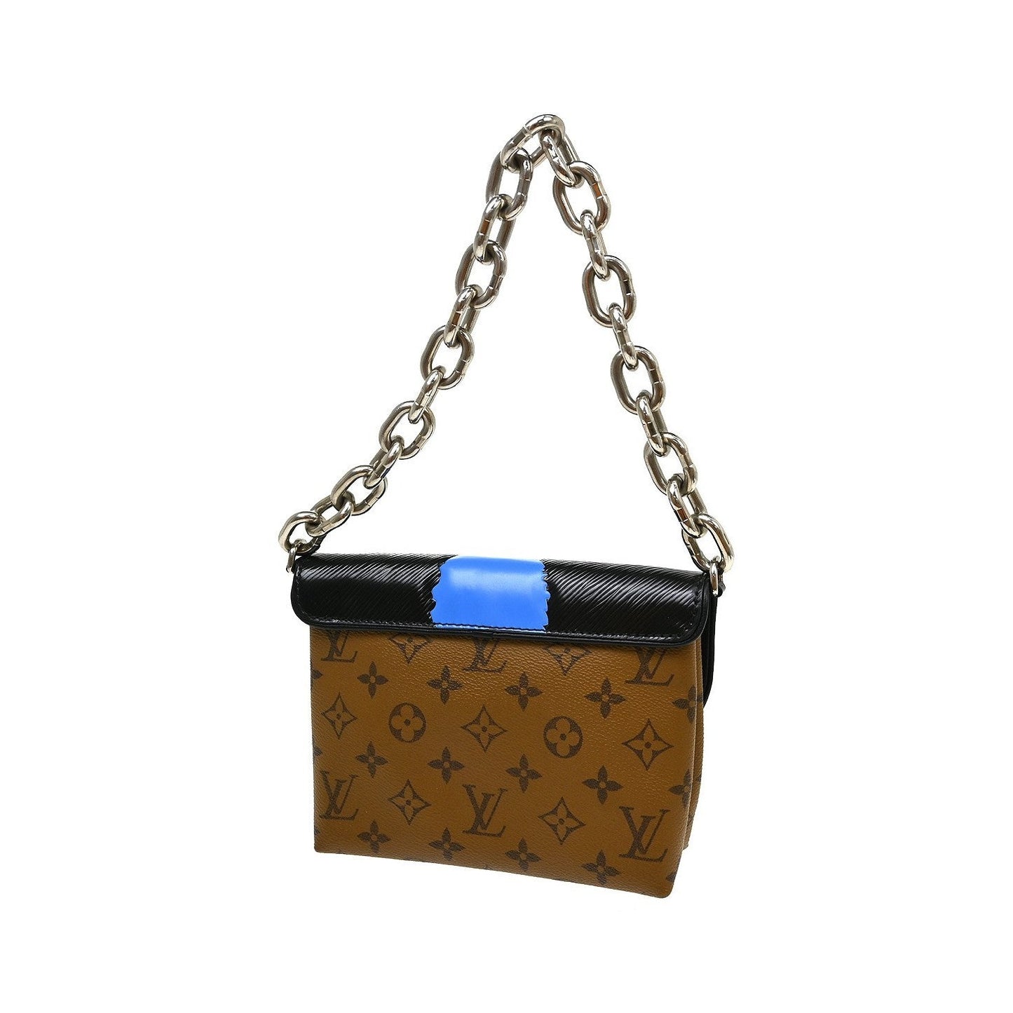 Louis Vuitton Pochette Kabuki Printed Epi Leather and Reverse Monogram Canvas, Brown, Canvas, Clutch