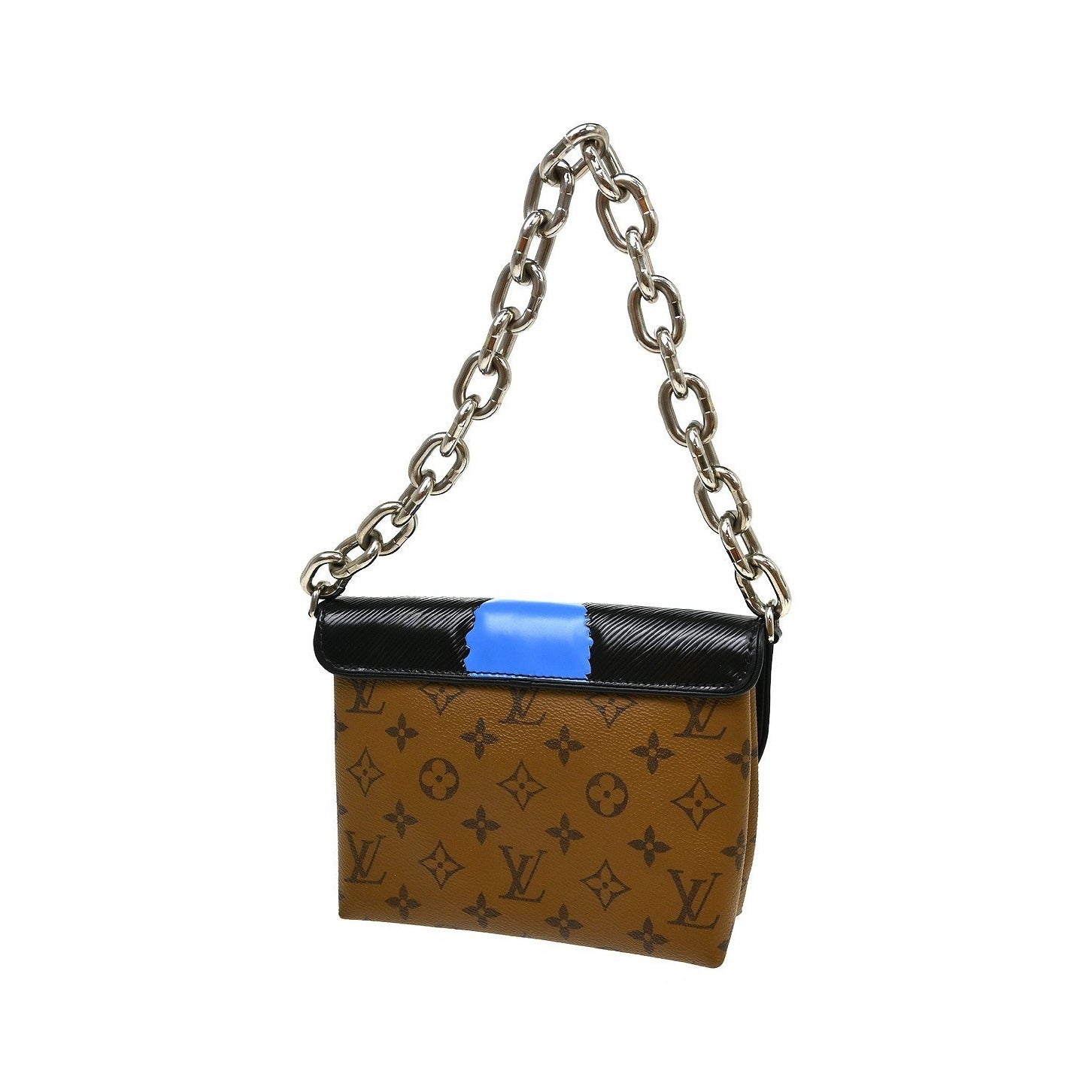 Louis Vuitton Pochette Kabuki Printed Epi Leather and Reverse Monogram Canvas, Brown, Canvas, Clutch