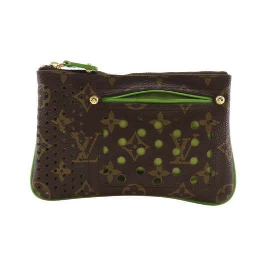 Louis Vuitton Pochette Plate Perforated Monogram Canvas, Brown, Canvas, Clutch