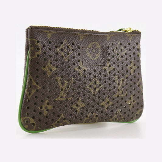 Louis Vuitton Pochette Plate Perforated Monogram Canvas, Brown, Canvas, Clutch
