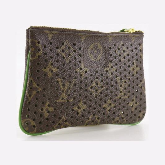 Louis Vuitton Pochette Plate Perforated Monogram Canvas, Brown, Canvas, Clutch